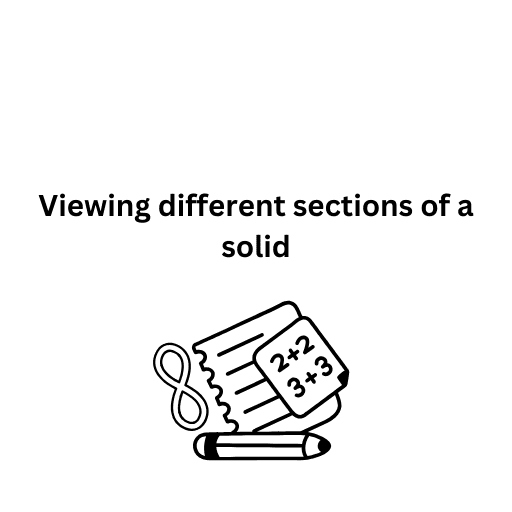 Viewing different sections of a solid